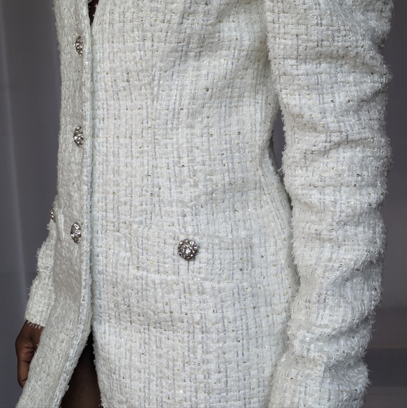 NBD Revolve Bridget Mini Dress - White Metallic | Small - Picture 5 of 7